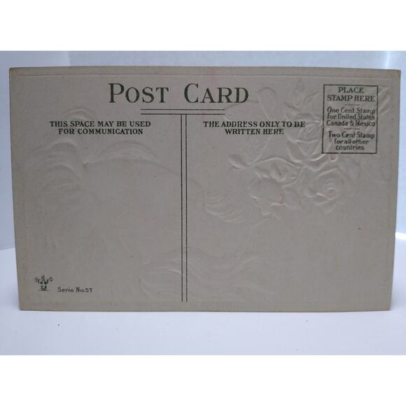 Fantasy Postcard Giant Blonde Goddess In Clouds Red Roses Butterfly CC No57 - Picture 3 of 3